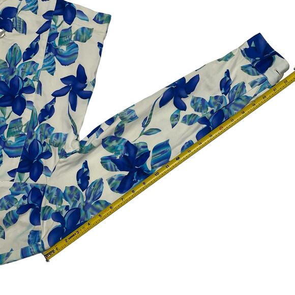 Coldwater Creek Long Sleeve Button Up Light Jacket, White w/Blue Floral, Size XS - Picture 6 of 9